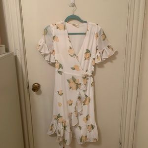 Limited Edition Rachel Parcell Lemon Wrap Dress